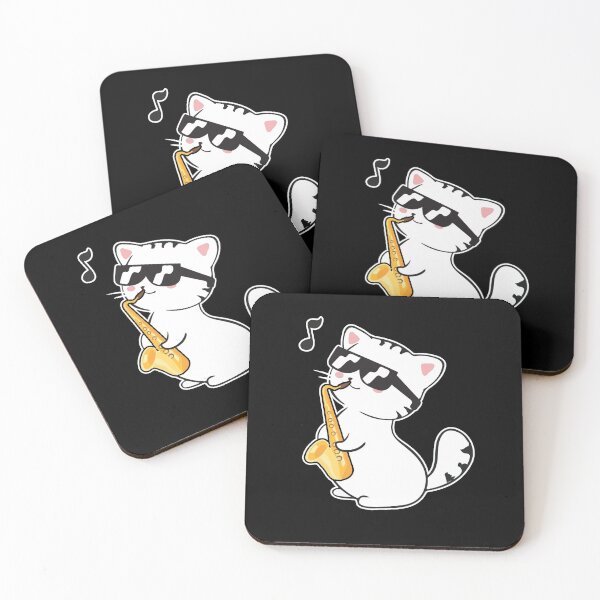 Item preview, Funny Cool Cat Wearing Sunglasses Playing Saxophone Day Gift designed and sold by Dressed For  Duty.