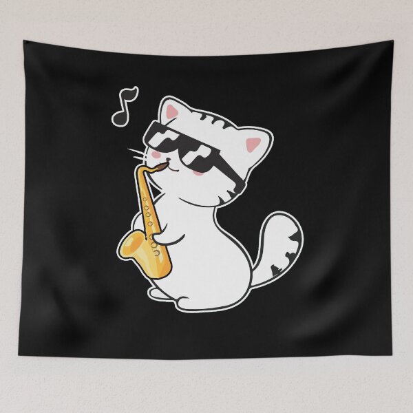 Item preview, Funny Cool Cat Wearing Sunglasses Playing Saxophone Day Gift designed and sold by Dressed For  Duty.