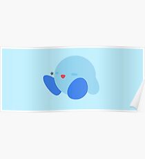 Kirby (Blue) - Super Smash Bros. Poster