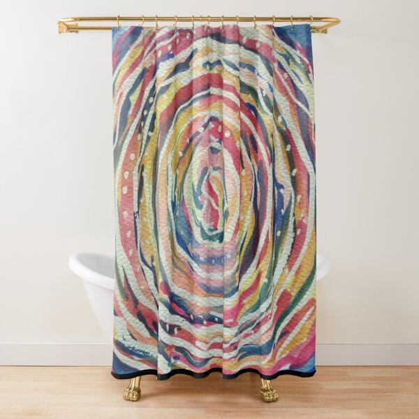 Rainbow Swirl Shower Curtain