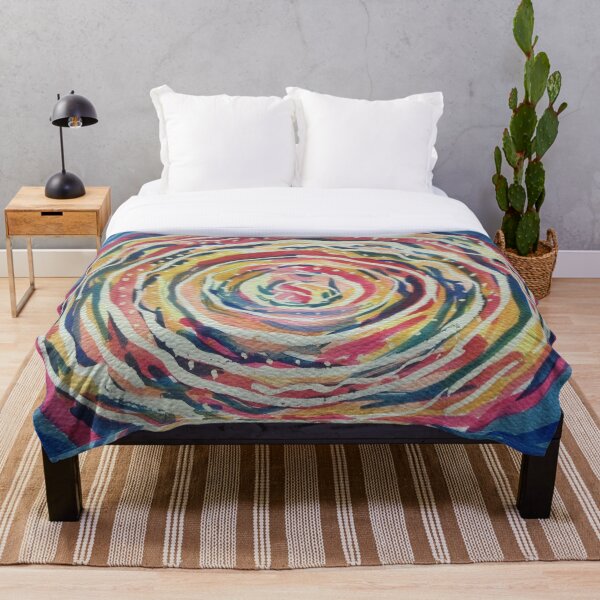 Rainbow Swirl Throw Blanket
