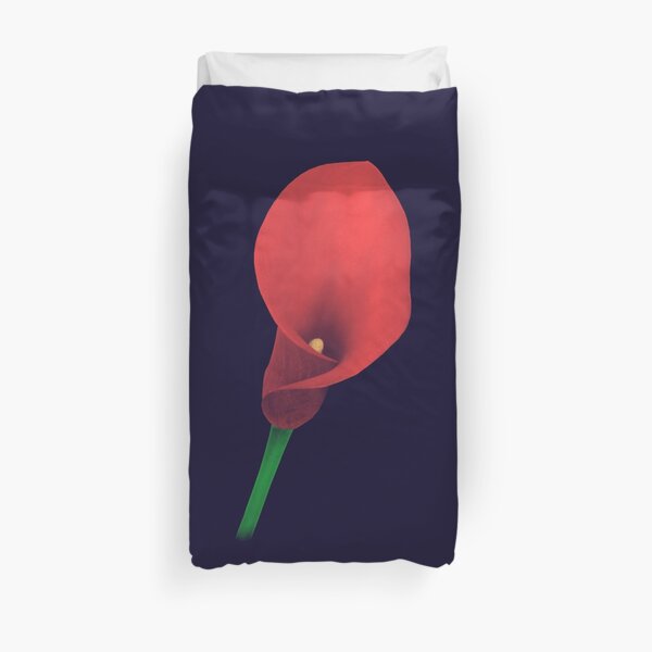 Striking Red Calla Lily for Flower Lovers Duvet Cover