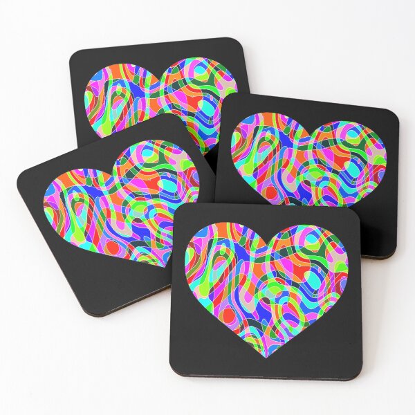 Item preview, Neon Glow Black Light Lava Lamp Rave Heart designed and sold by willybadu.