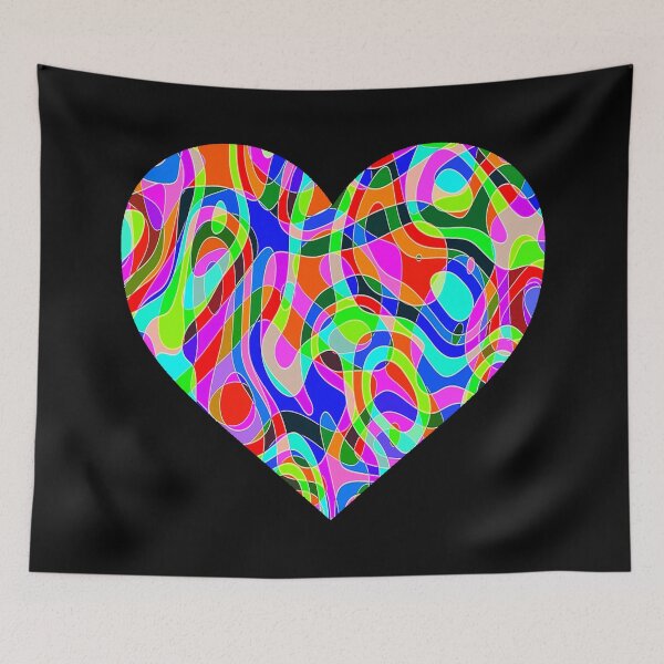 Item preview, Neon Glow Black Light Lava Lamp Rave Heart designed and sold by willybadu.