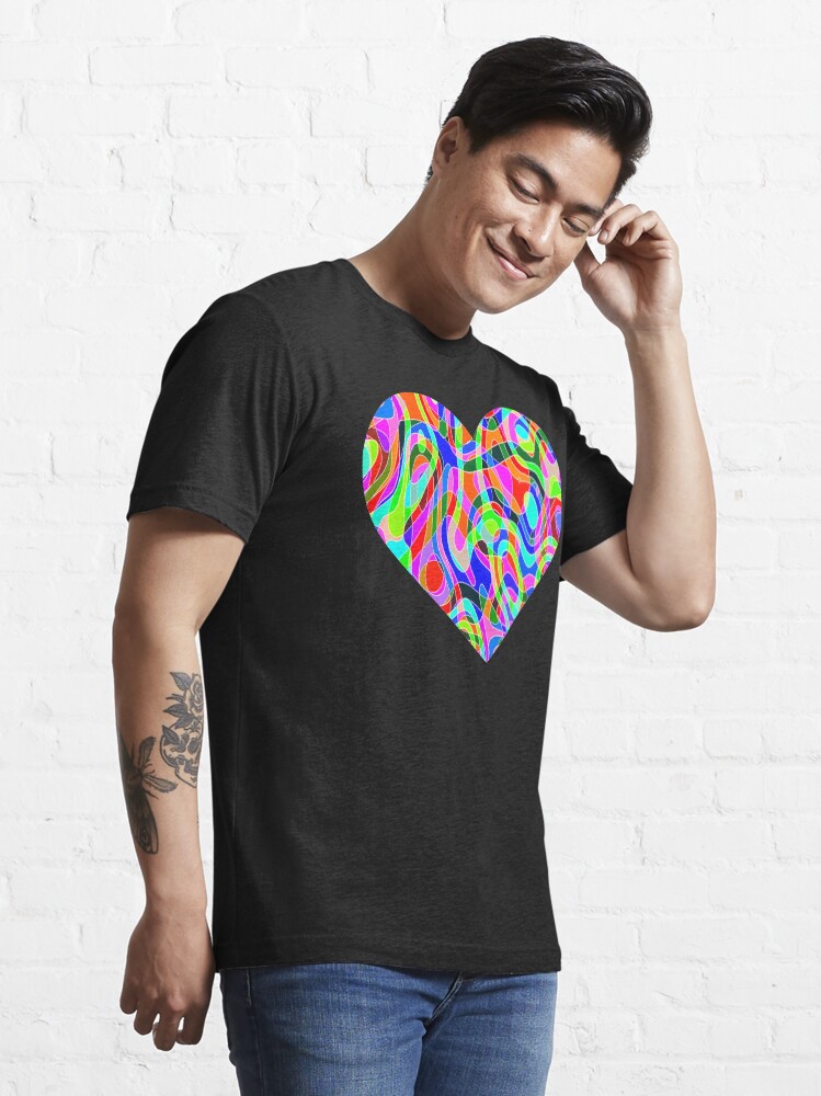 Neon Glow Black Light Lava Lamp Rave Heart Essential T Shirt for Sale by willybadu Redbubble