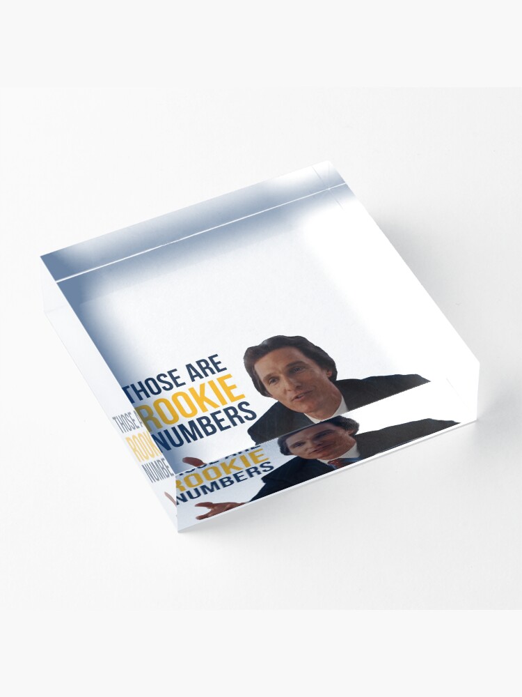 Alternate view of Wolf of Wall Street Rookie Numbers Acrylic Block