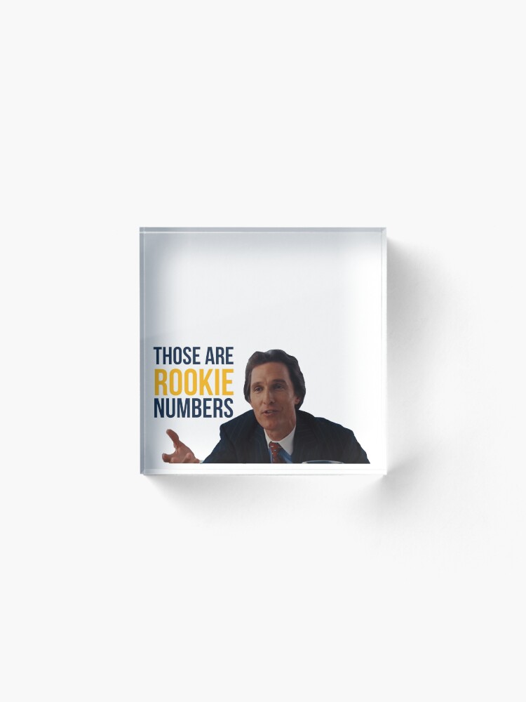 Alternate view of Wolf of Wall Street Rookie Numbers Acrylic Block
