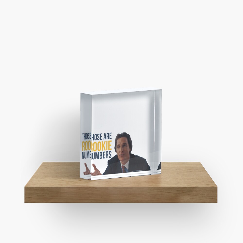 Wolf of Wall Street Rookie Numbers Acrylic Block