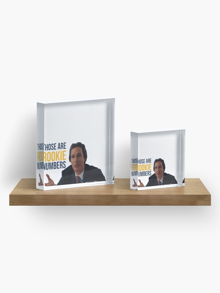 Alternate view of Wolf of Wall Street Rookie Numbers Acrylic Block