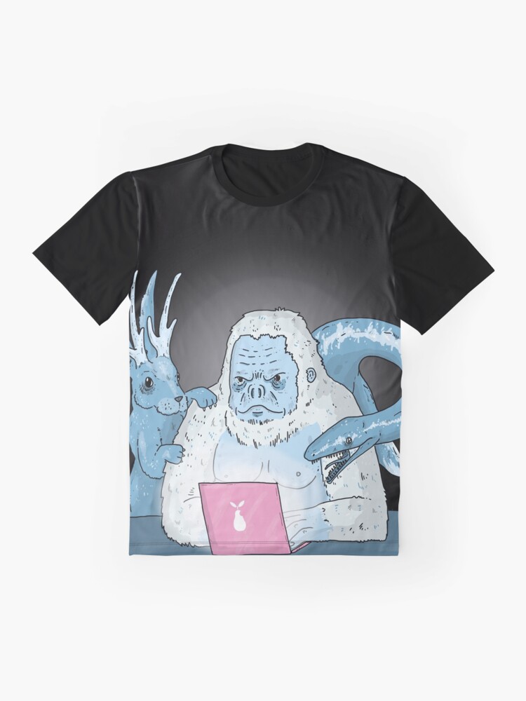 Alternate view of Logo Free Art Cryptid Addicted Graphic T-Shirt