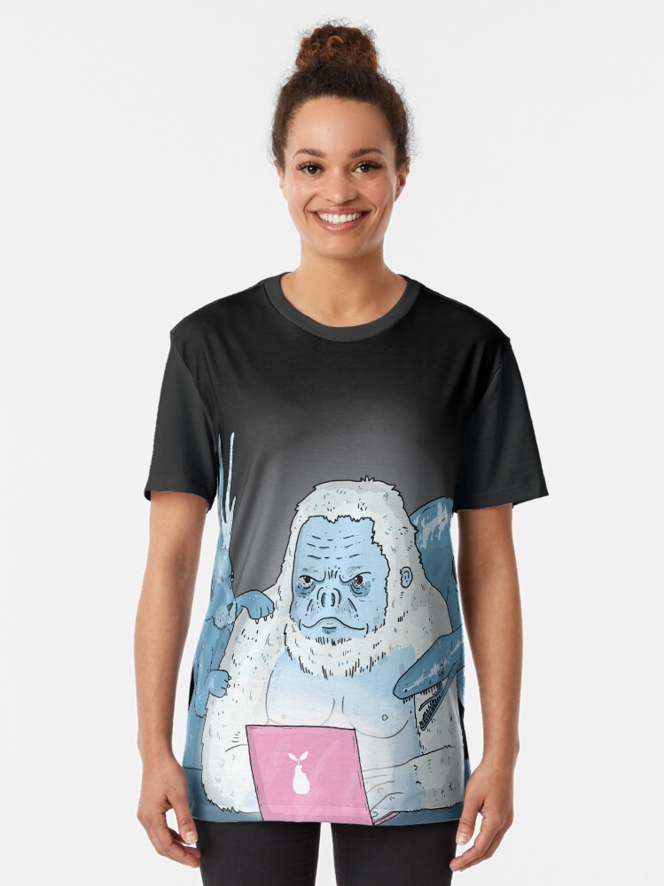 Alternate view of Logo Free Art Cryptid Addicted Graphic T-Shirt