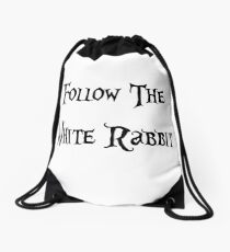 Alice - Follow The White Rabbit Drawstring Bag