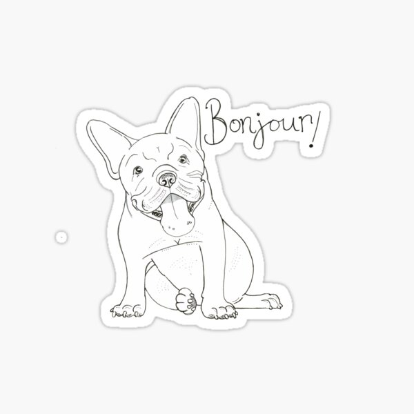 French Bulldog Greeting Sticker