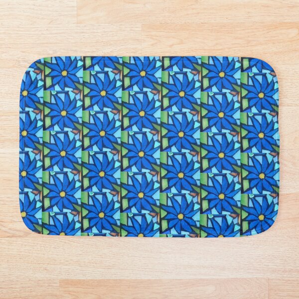 Blue Blossom Bath Mat