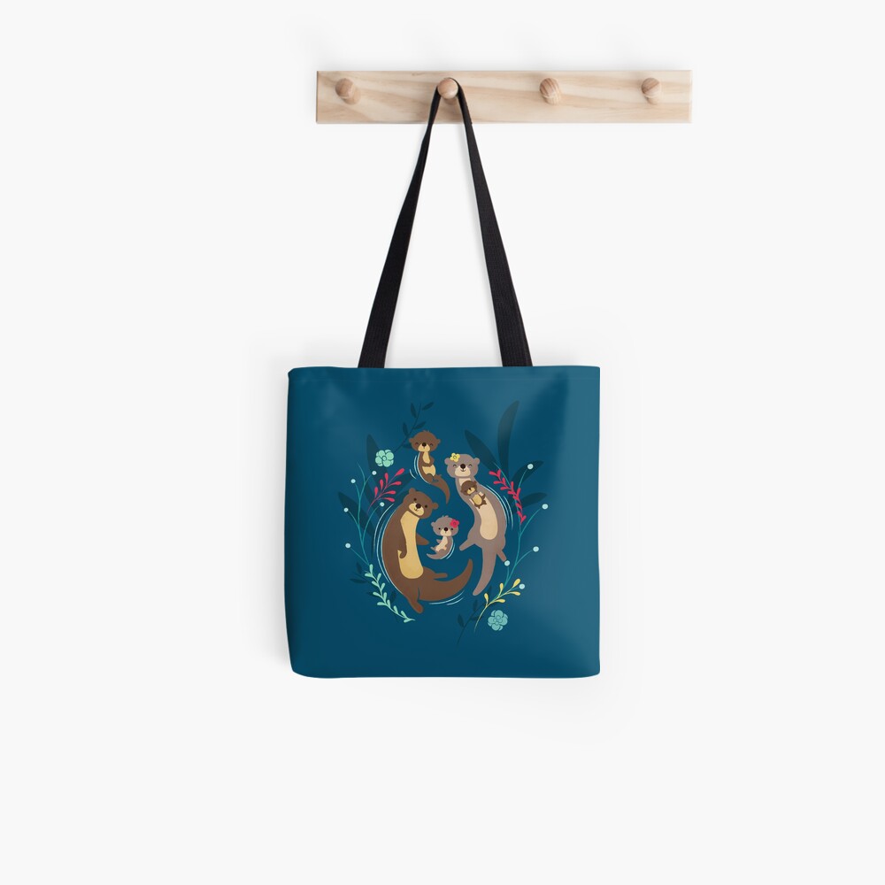 Otter Family Tote Bag