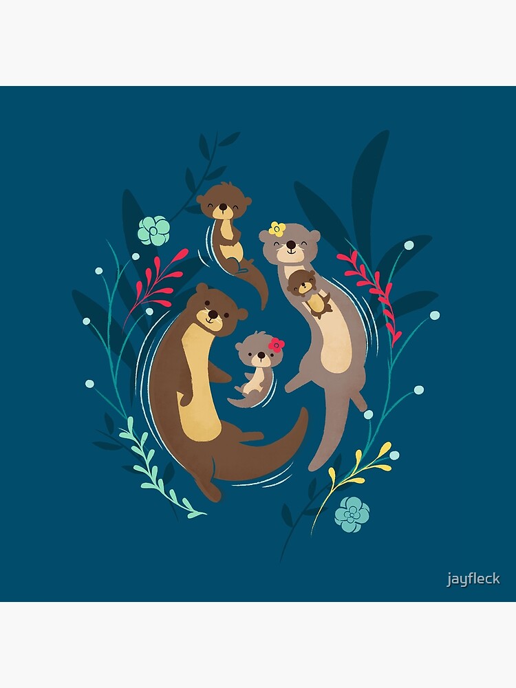 Otter Family by jayfleck