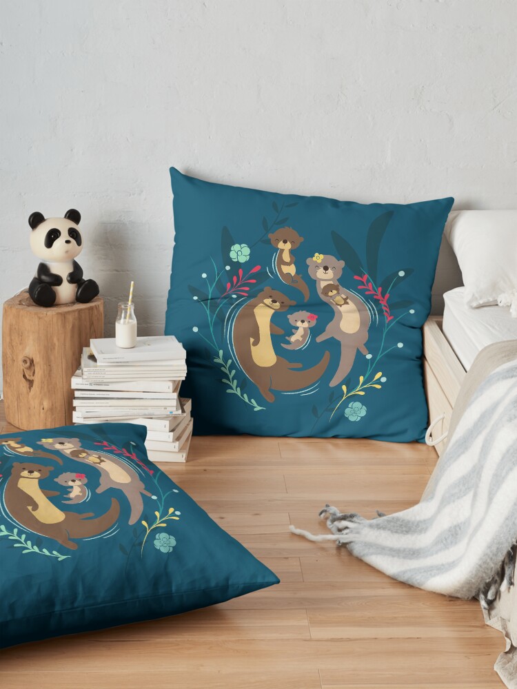 Alternate view of Otter Family Floor Pillow