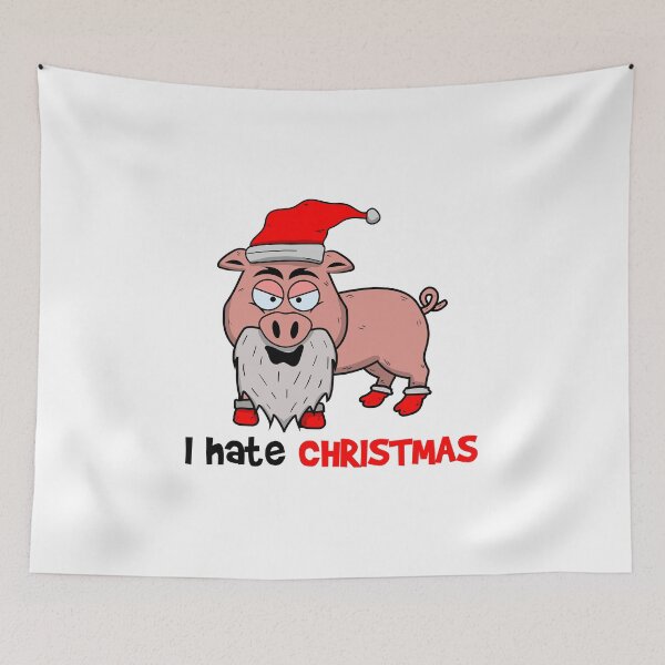 Item preview, Santa Pig hates christmas designed and sold by OVMEngemann.
