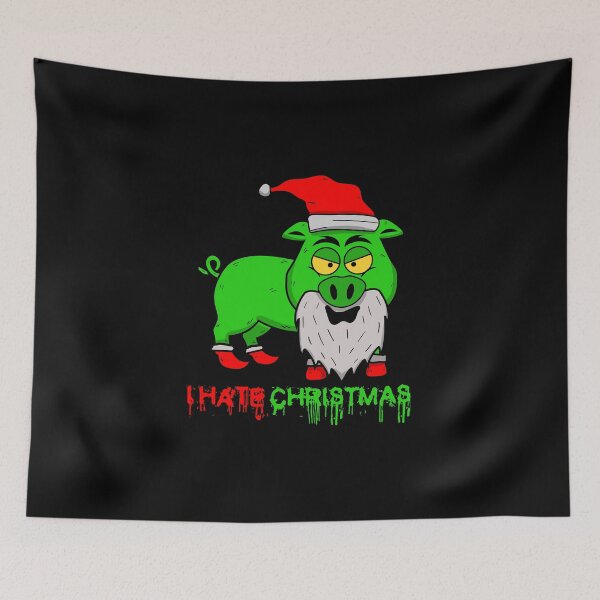 Item preview, Santa Pig hates christmas designed and sold by OVMEngemann.