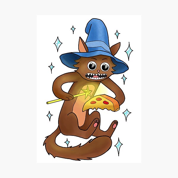 Item preview, Magic cat pizza designed and sold by ArtJoy.