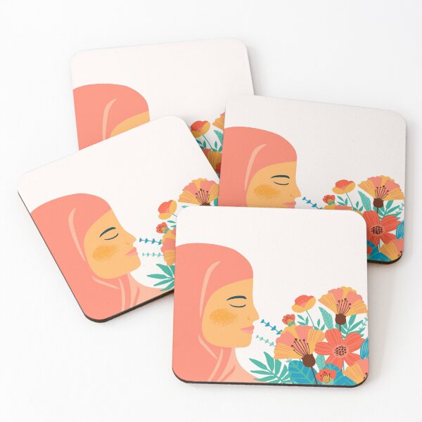 Item preview, Muslim Plant Lady Floral Pink Pastel Botanical Love Earth designed and sold by ClassicalHollow.