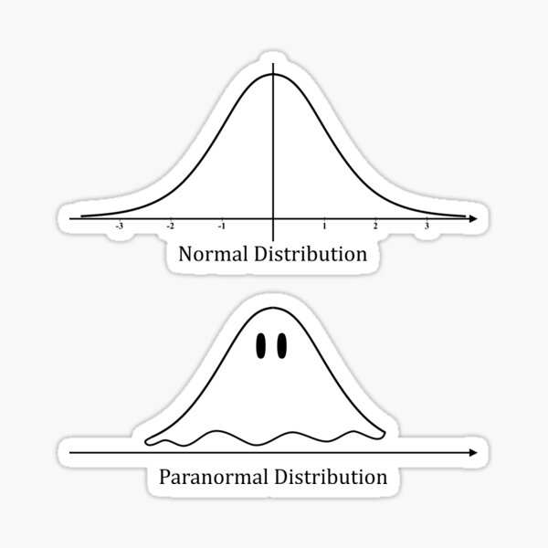 Normal Distribution, Paranormal Distribution Math Gift Sticker