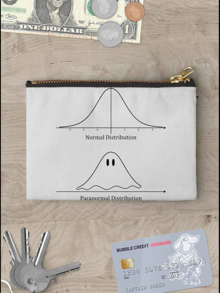 Thumbnail 3 of 4, Zipper Pouch, Normal Distribution, Paranormal Distribution Math Gift designed and sold by Bethcentral Designs.