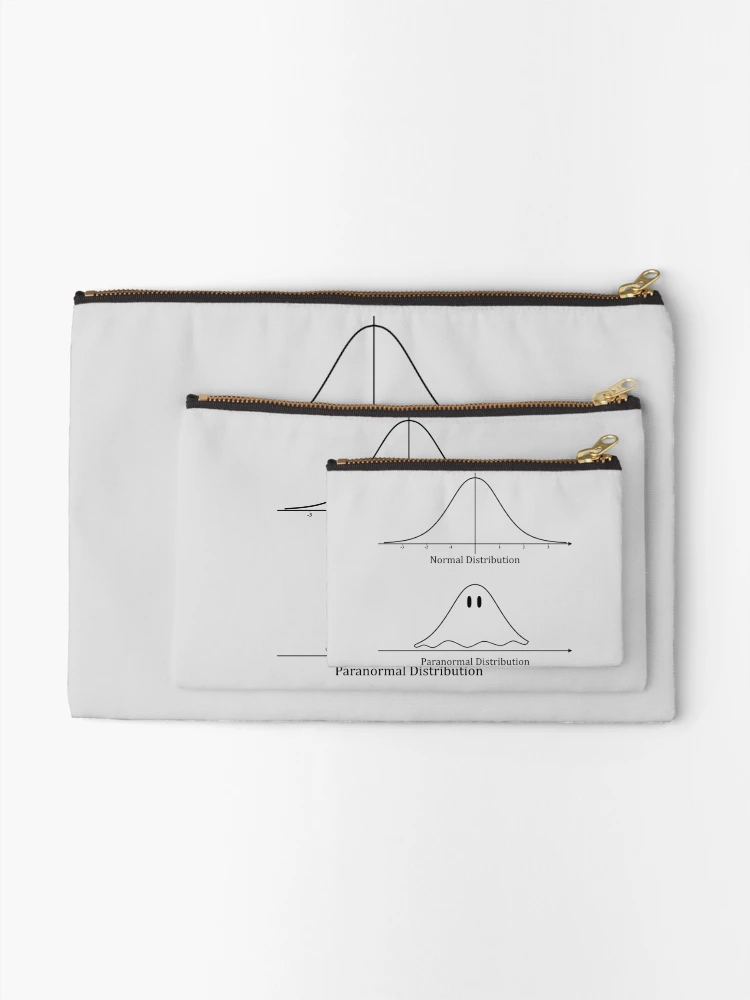 Thumbnail 2 of 4, Zipper Pouch, Normal Distribution, Paranormal Distribution Math Gift designed and sold by Bethcentral Designs.