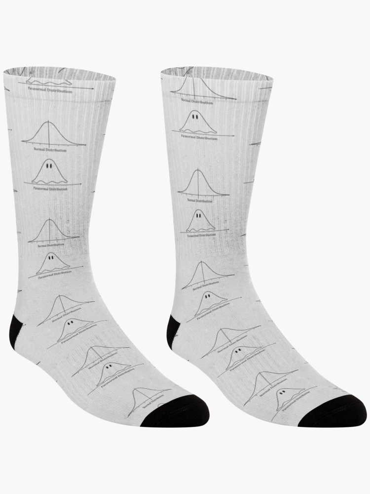 Thumbnail 3 of 5, Socks, Normal Distribution, Paranormal Distribution Math Gift designed and sold by Bethcentral Designs.