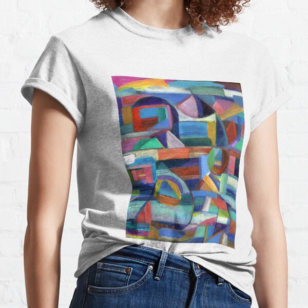 Balance. A geometric, abstract expressionist acrylic painting by Pamela Parsons Classic T-Shirt