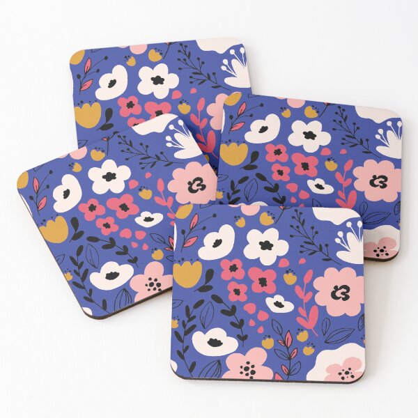 Item preview, Flores de fantasía en azul designed and sold by Lidiebug.