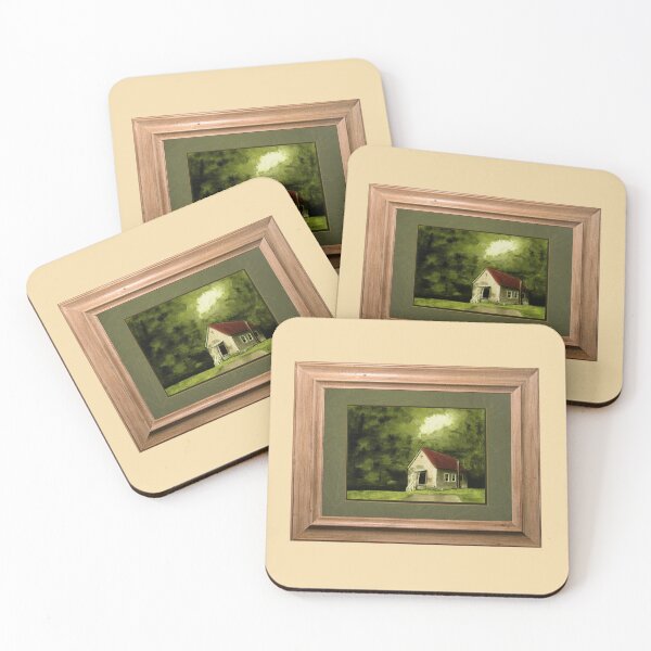 Item preview, "COUNTRY CHURCH," Pastel Painting with a Rice Paper Impression, Displayed with Synthetic Mat and Frame, for prints and products designed and sold by Bob Hall©.