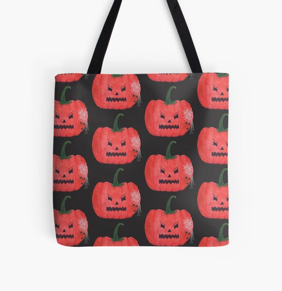 Red Pumpkin All Over Print Tote Bag