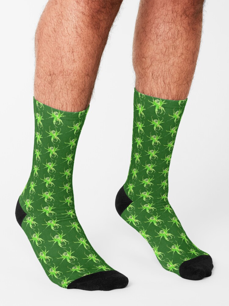 green spider Socks by laRedGrenouille