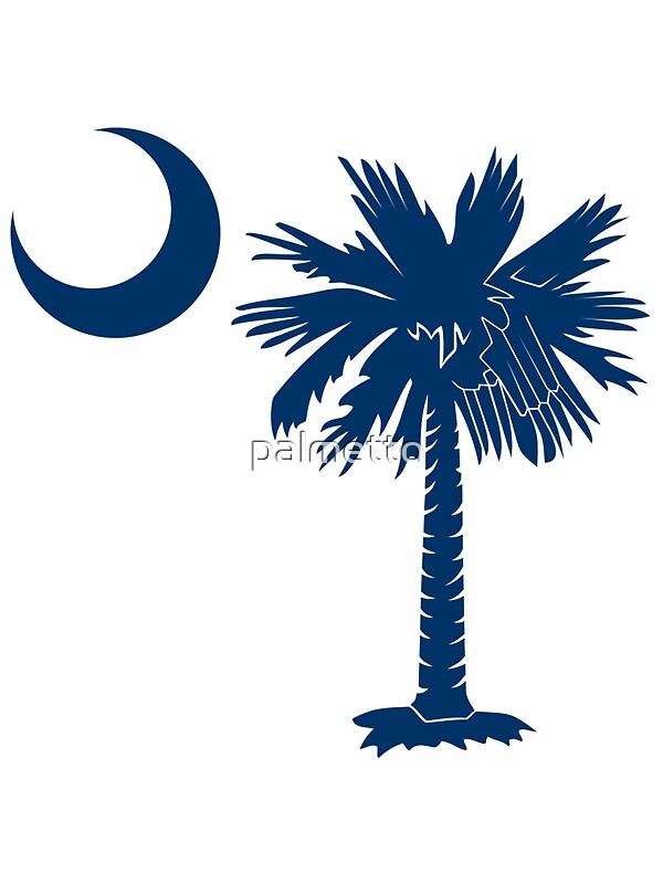"Blue Palmetto Moon" Stickers by palmetto Redbubble
