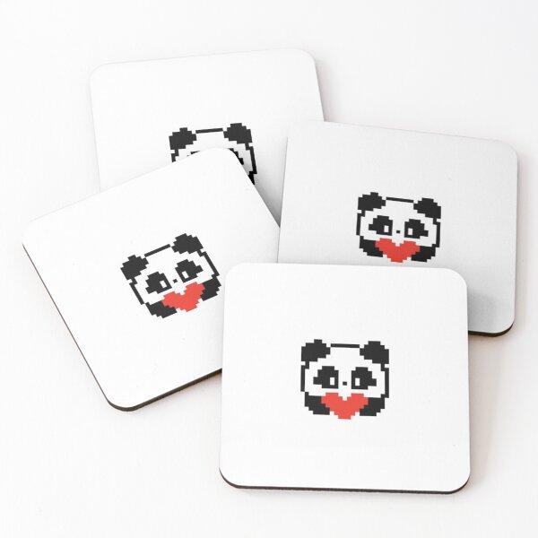 Item preview, Glitchy Panda 8-bit panda with heart designed and sold by Amandalee Jones.