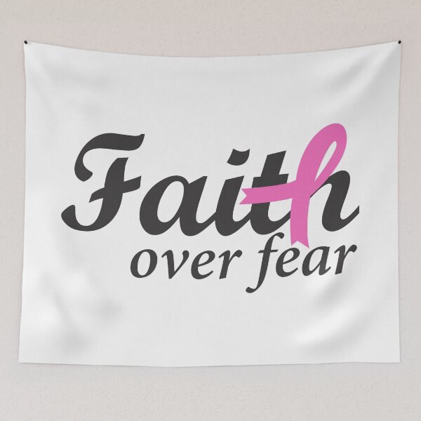 Item preview, Faith Over Fear Breast Cancer designed and sold by Crystellia.