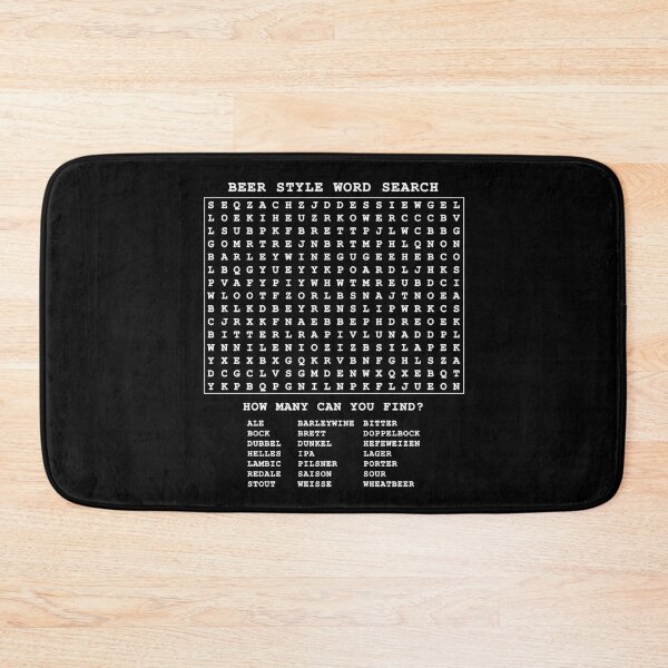 Item preview, Types of Craft Beer Word Search Puzzle  designed and sold by webdango.