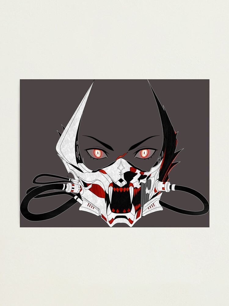 Code Vein Hound Mask Photographic Print By Anruimurasaki Redbubble
