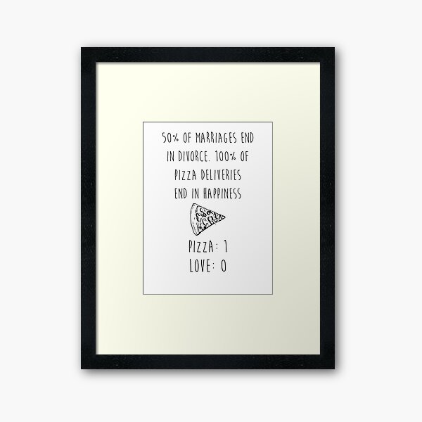 Pizza > Love Framed Art Print