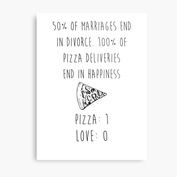 Pizza > Love Metal Print