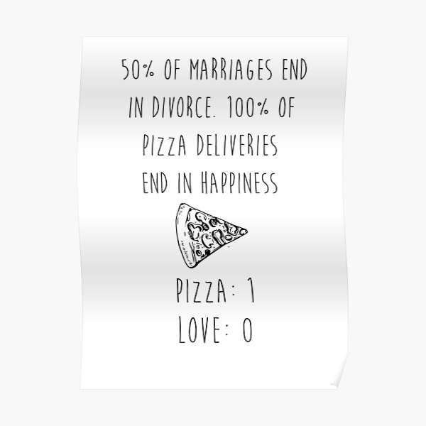 Pizza > Love Poster
