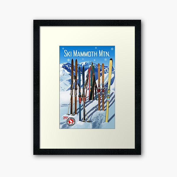 Item preview, Vintage-Style Ski Mammoth Mountain Travel Poster designed and sold by travelwitheric.