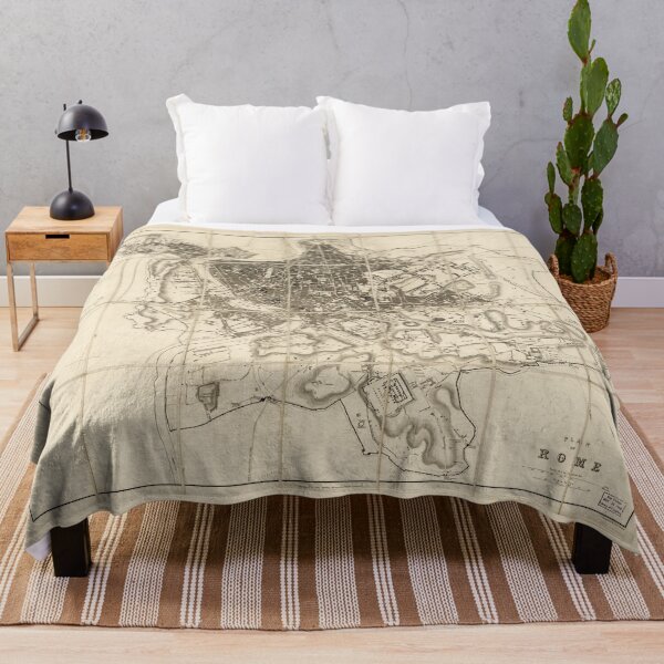 Item preview, Plan of Rome Map (circa 1856) designed and sold by allhistory.