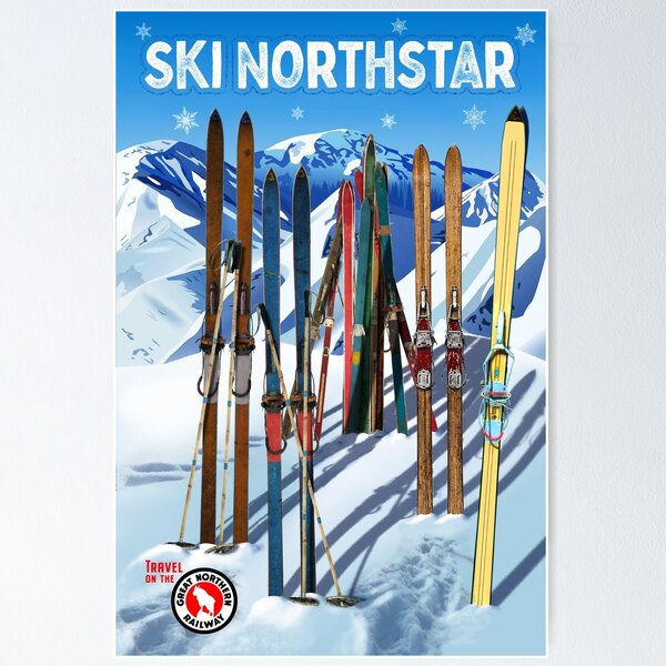 Item preview, Vintage-Style Ski Northstar Travel Poster designed and sold by travelwitheric.
