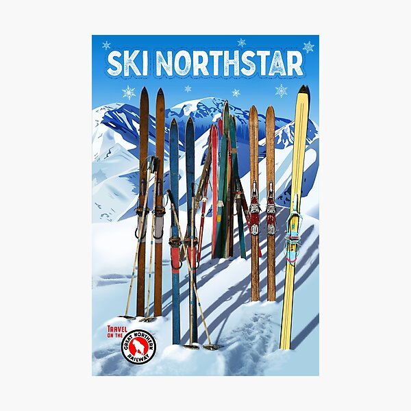 Item preview, Vintage-Style Ski Northstar Travel Poster designed and sold by travelwitheric.