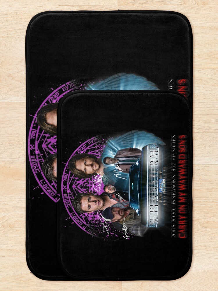 Alternate view of Limited Edition Supernatural Family dont end with Blood Season 15S Bath Mat