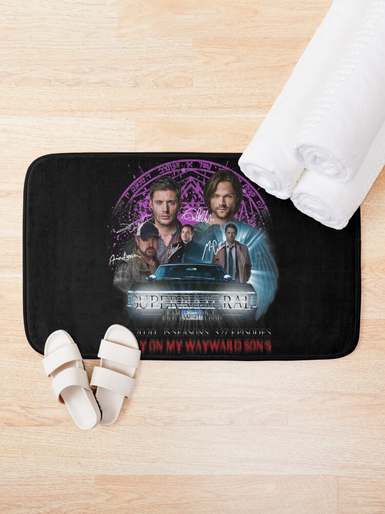 Alternate view of Limited Edition Supernatural Family dont end with Blood Season 15S Bath Mat