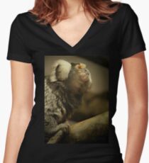 Common Marmoset Women's Fitted V-Neck T-Shirt