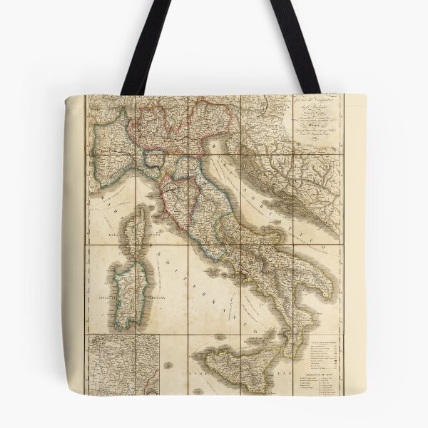 Item preview, Map of Italy (1851) designed and sold by allhistory.